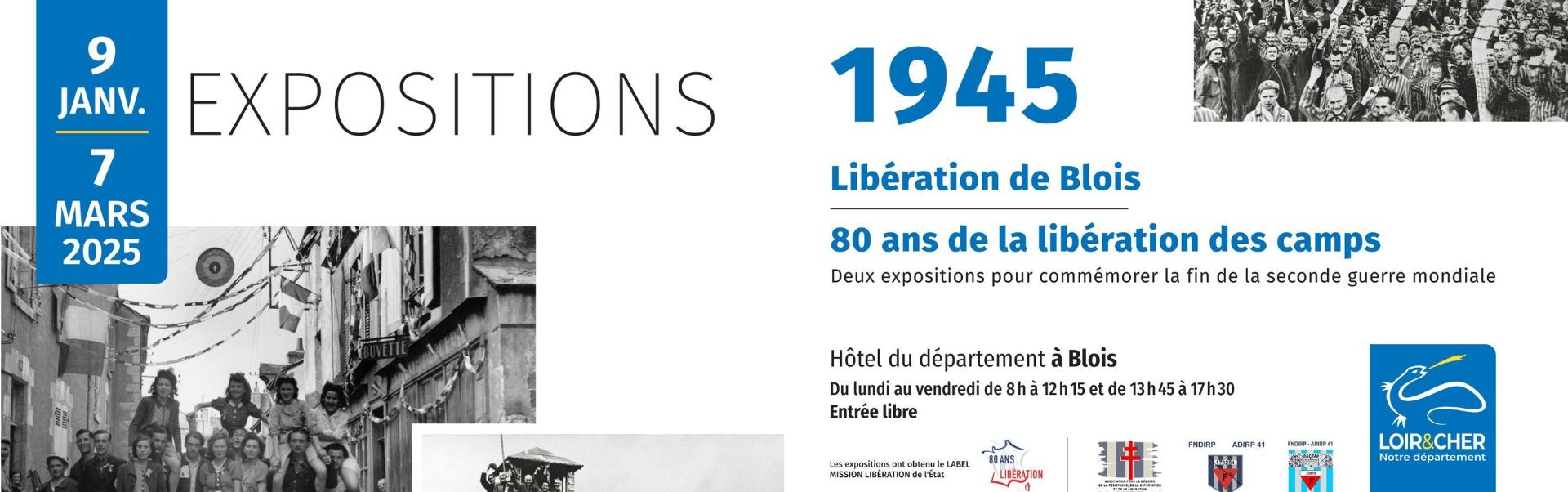 945, Libération de Blois & 80 ans de la libération des camps